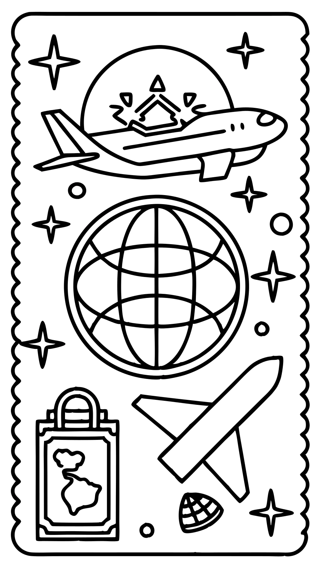 passport coloring page